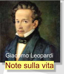 Giacomo Leopardi Note sulla vita